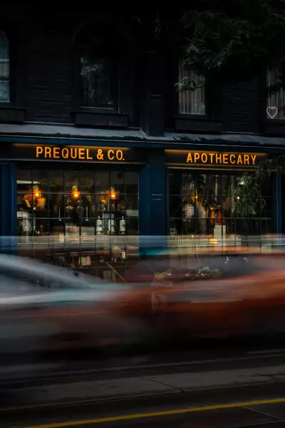 The best bars in Toronto | The exterior of Prequel and Co. Apothecary