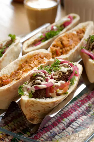 The best cafes in Toronto | A falafel sandwich at Maha's Cafe