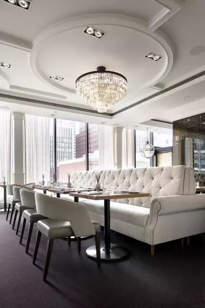 Romantic restaurants in Toronto | Plush banquettes at The Chase