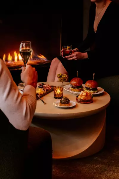 Snack plates inside Mercer Lounge in Le Germain Hotel Toronto Mercer