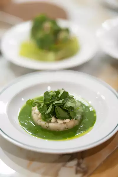 Farm-to-table dining in Qu&eacute;bec: A seafood dish at Melba in Quebec City