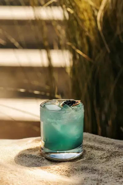 Where to watch the FIFA World Cup in Toronto | A blue cocktail at Harriet's Summer House by Casamigos