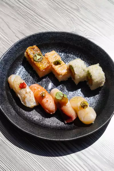 Summerlicious Toronto | A plate of sushi on the menu at Minami for Summerlicious Toronto