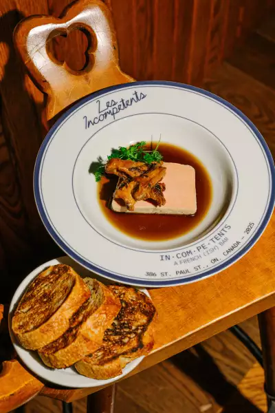 Best Ontario restaurants | A foie gras dish with bread at Les Incompetents in St. Catherines