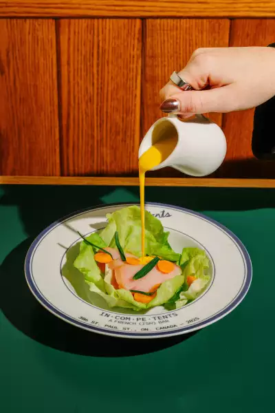 Best Ontario restaurants | A salad of spring greens and yoghurt dressing at Les Incompetents in St. Catherines