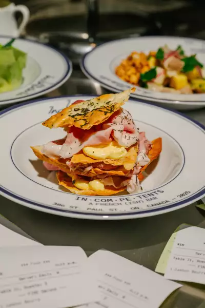 Best Ontario restaurants | A ham and cheese dish at Les Incompetents in St. Catherines