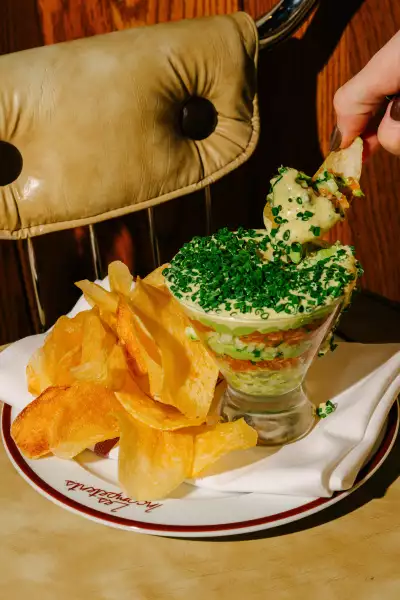 Best Ontario restaurants | The Potato Pave with smoked sardines and creme fraiche at Les Incompetents in St. Catherines