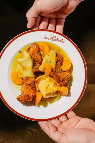Best Ontario restaurants | A fried chicken and pasta dish at Les Incompetents in St. Catherines