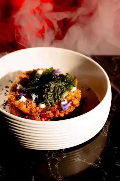 TIFF celebrity hotspots | A wagyu and tartare dish at Minami for TIFF