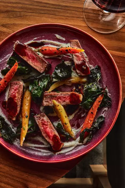 Friday Harbour's Lake Club Restaurant | steak dinner plate