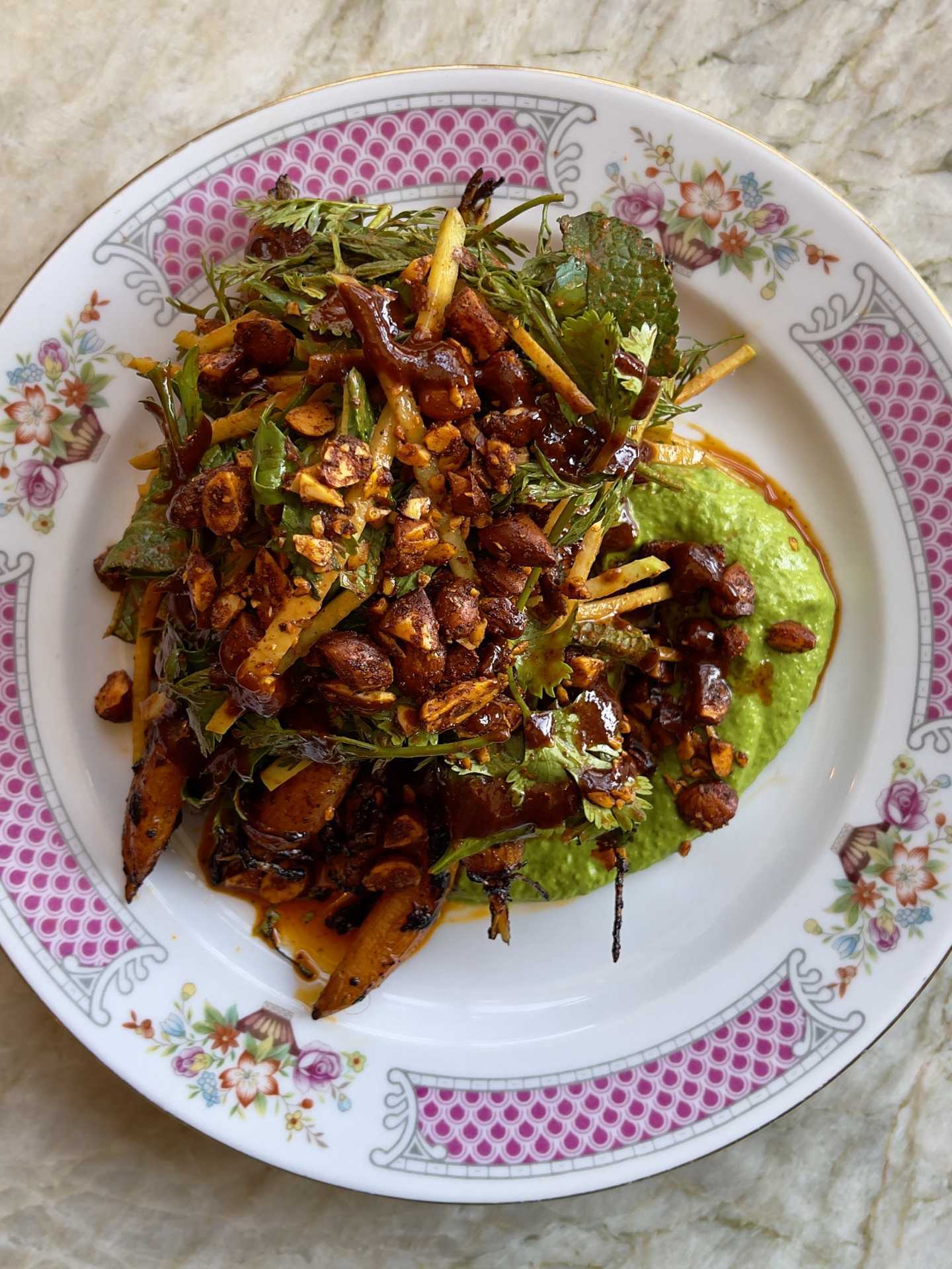 The Wood Owl | Mexican adobo carrots, cashew and avocado green goddess dressing with chayote salad The Wood Owl | Mexican adobo carrots, cashew and avocado green goddess dressing with chayote salad
