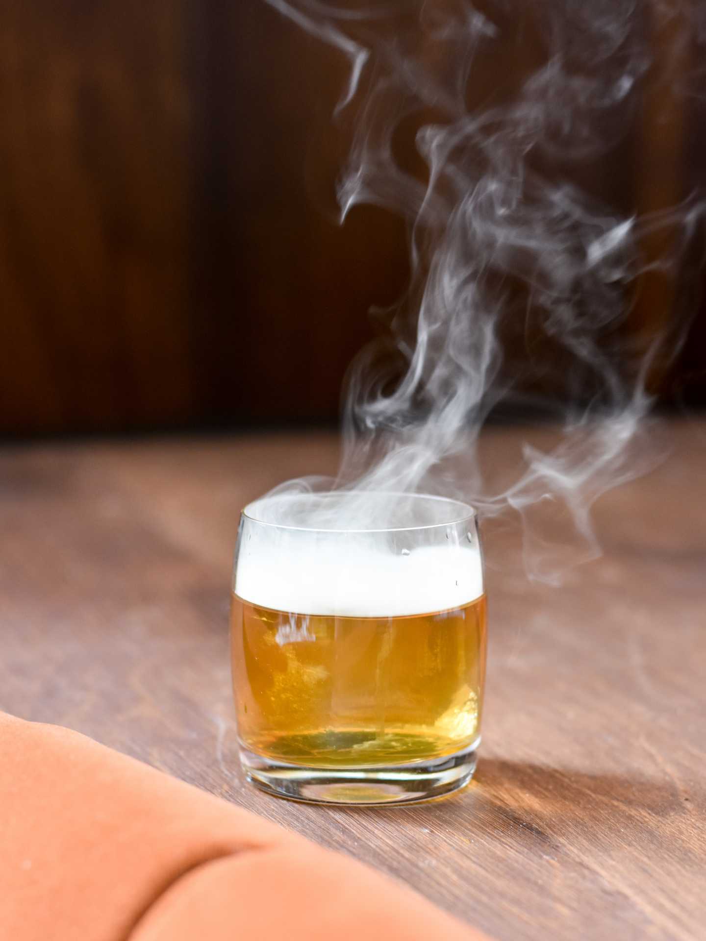 Black and Blue steakhouse Toronto | A smoking cocktail at Black and Blue