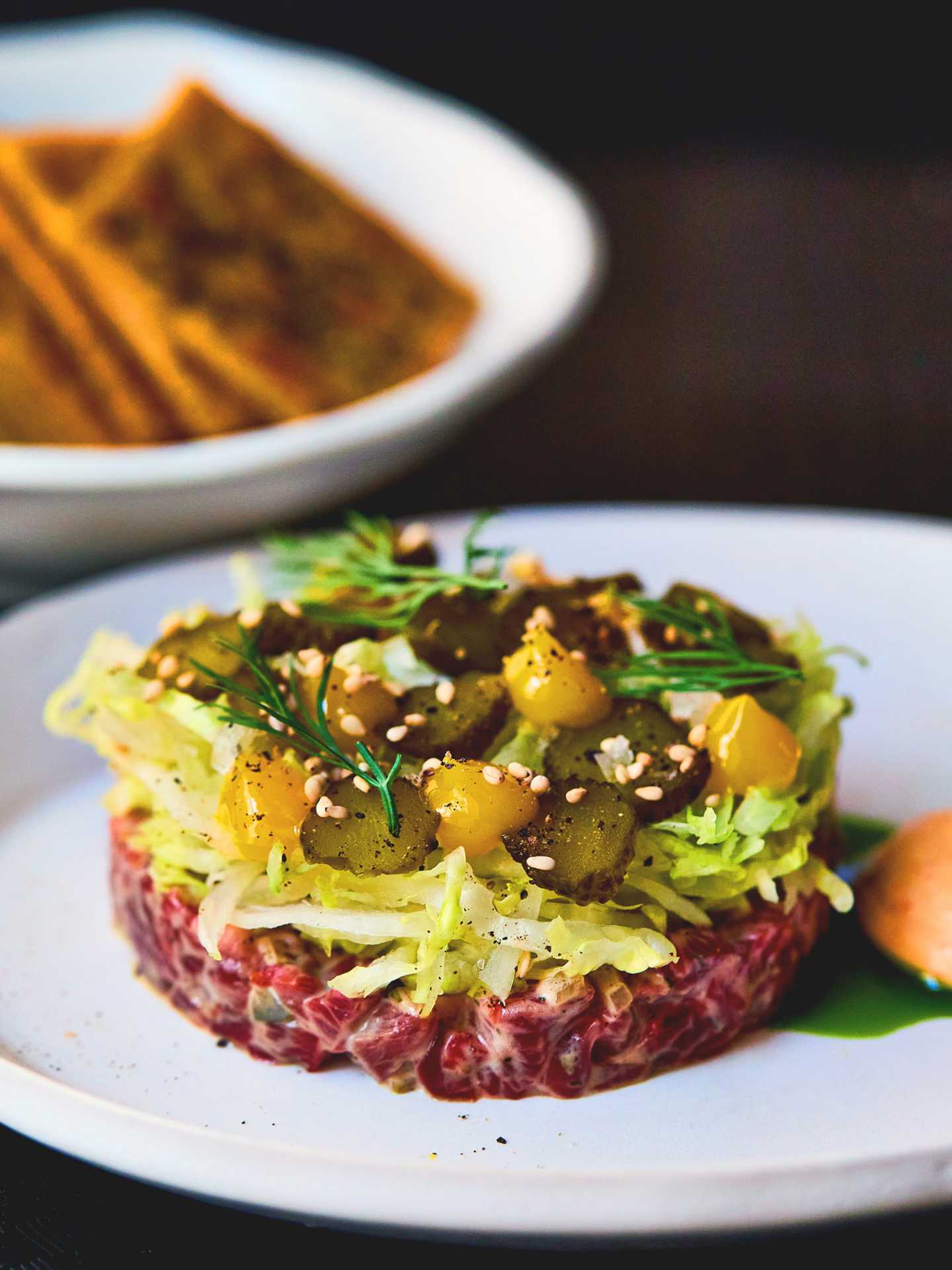 Best new Toronto restaurants | The steak tartare at Ricky + Olivia is a riff on the Big Mac