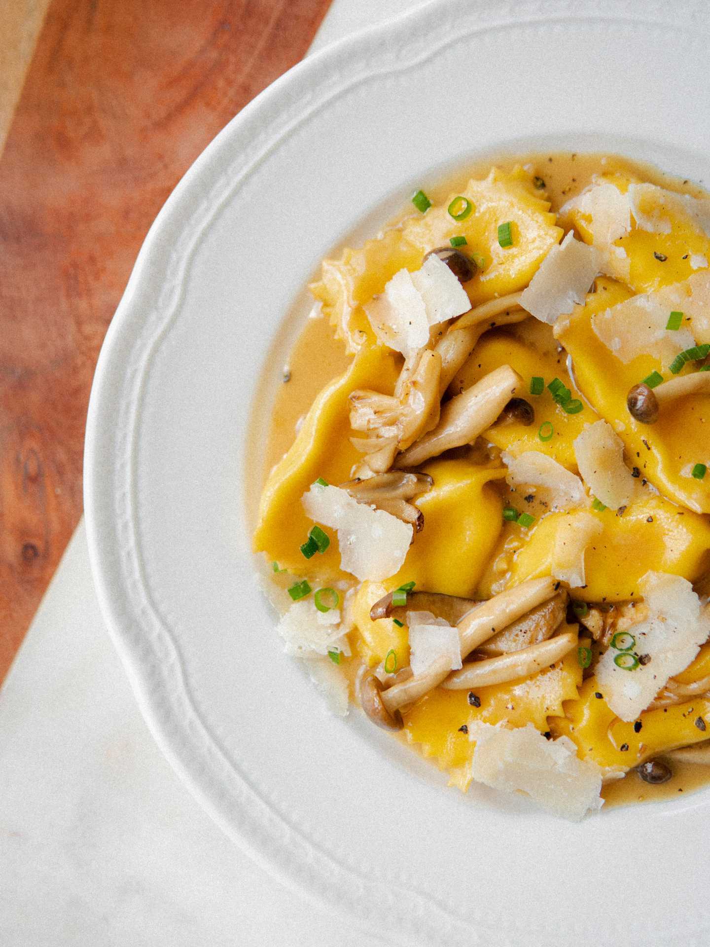 Italian restaurants Toronto | White truffle agnolotti at GIA Italian restaurant in Toronto