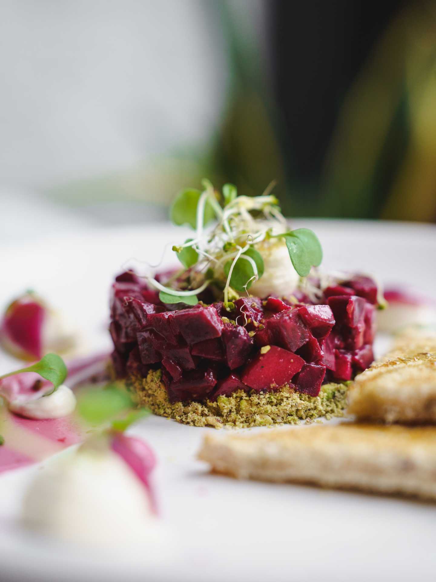 Italian restaurants Toronto | A beet dish at GIA Italian restaurant in Toronto