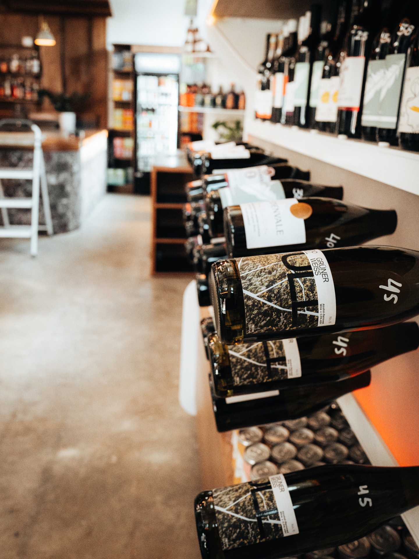 Non-alcoholic drinks | Non-alcoholic wine bottles at Sobr Market in Toronto