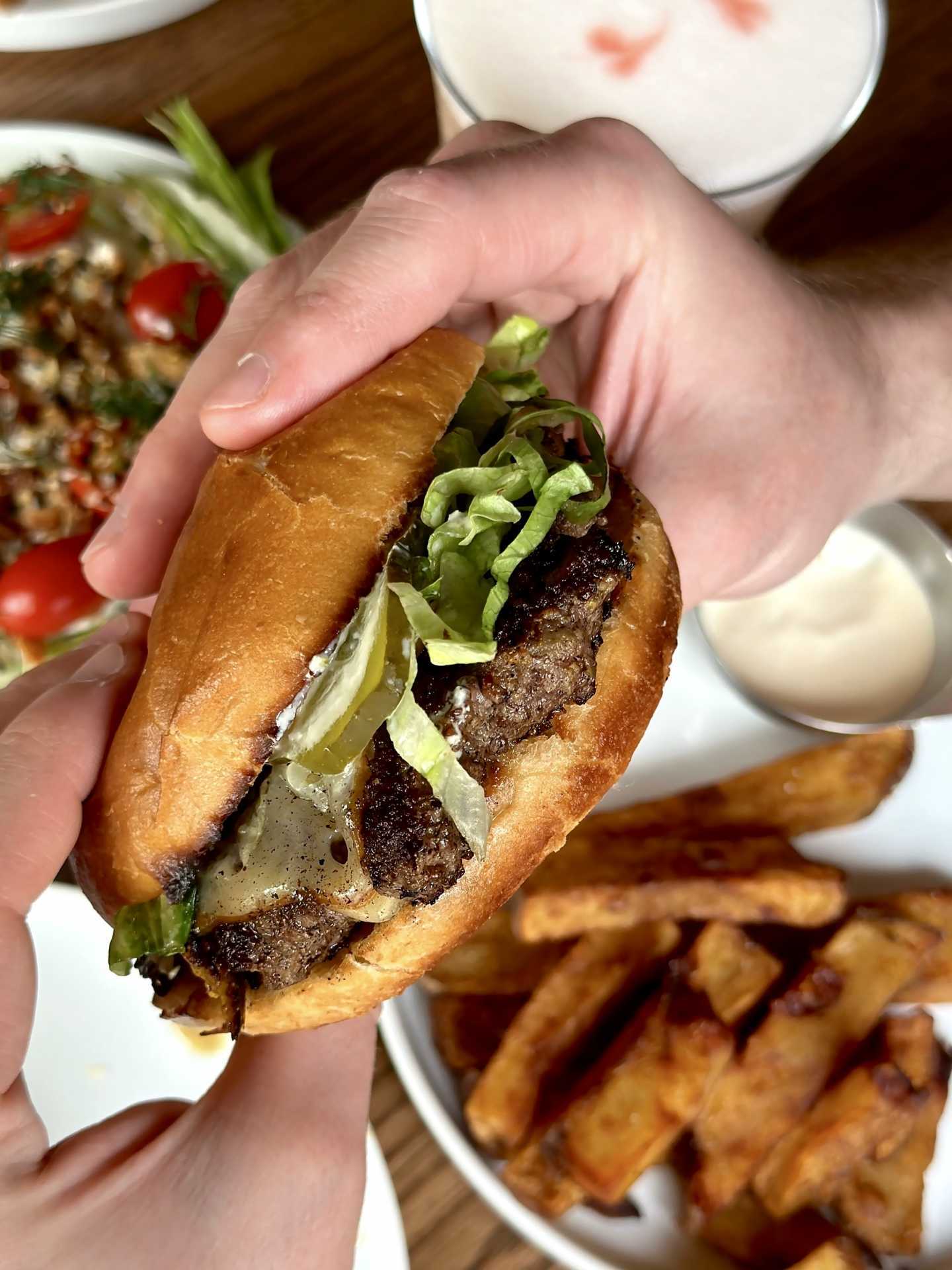 The burger at Wolfie Toronto