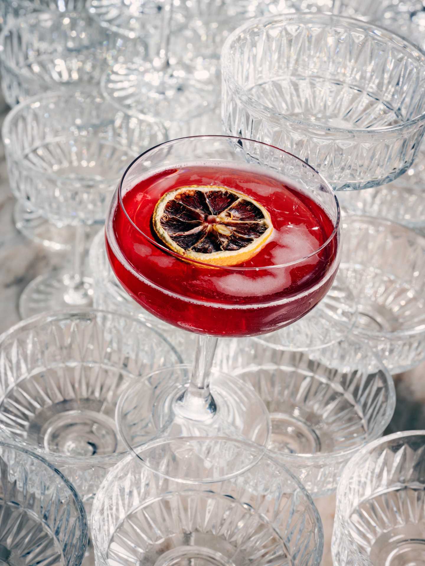 The best bars in Toronto | A ruby-red cocktail at Coffee Oysters Champagne