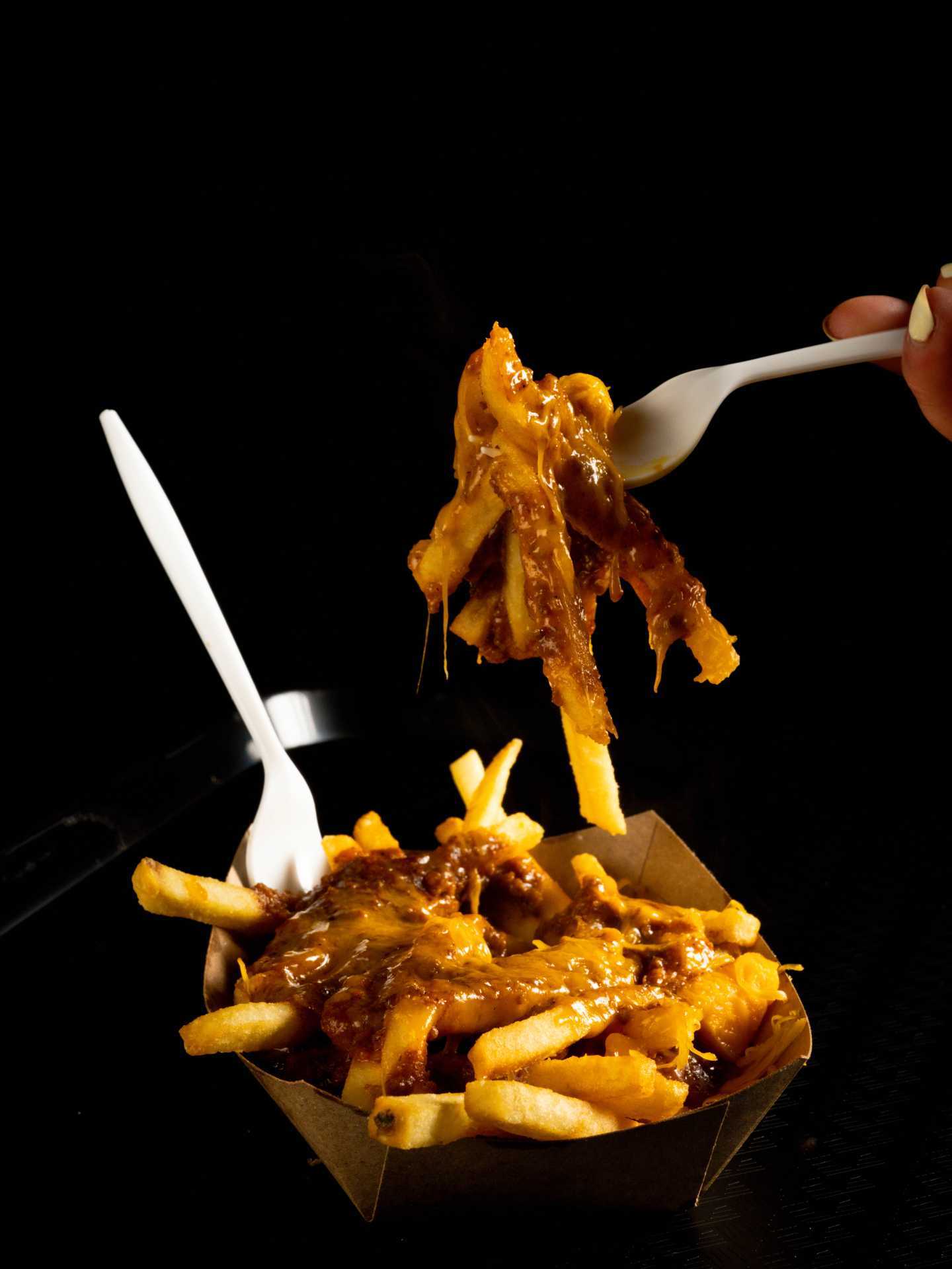New restaurants Toronto | Chili cheese fries from Elijah's Automatic Flame Broiled