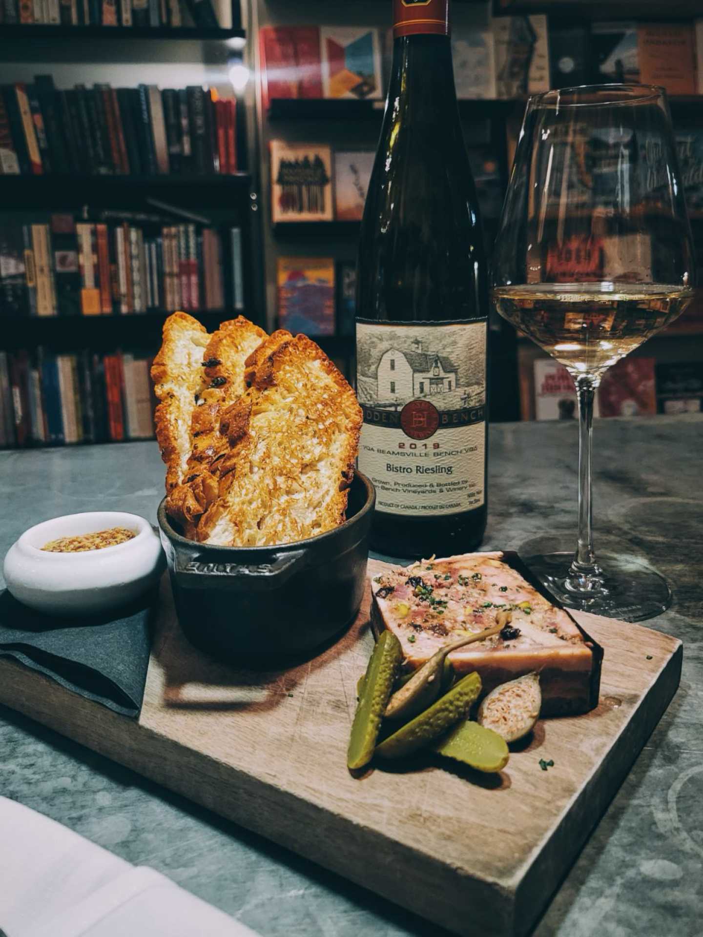 Wine and snacking plates at Neverland on Queen West Wine and snacking plates at Neverland on Queen West