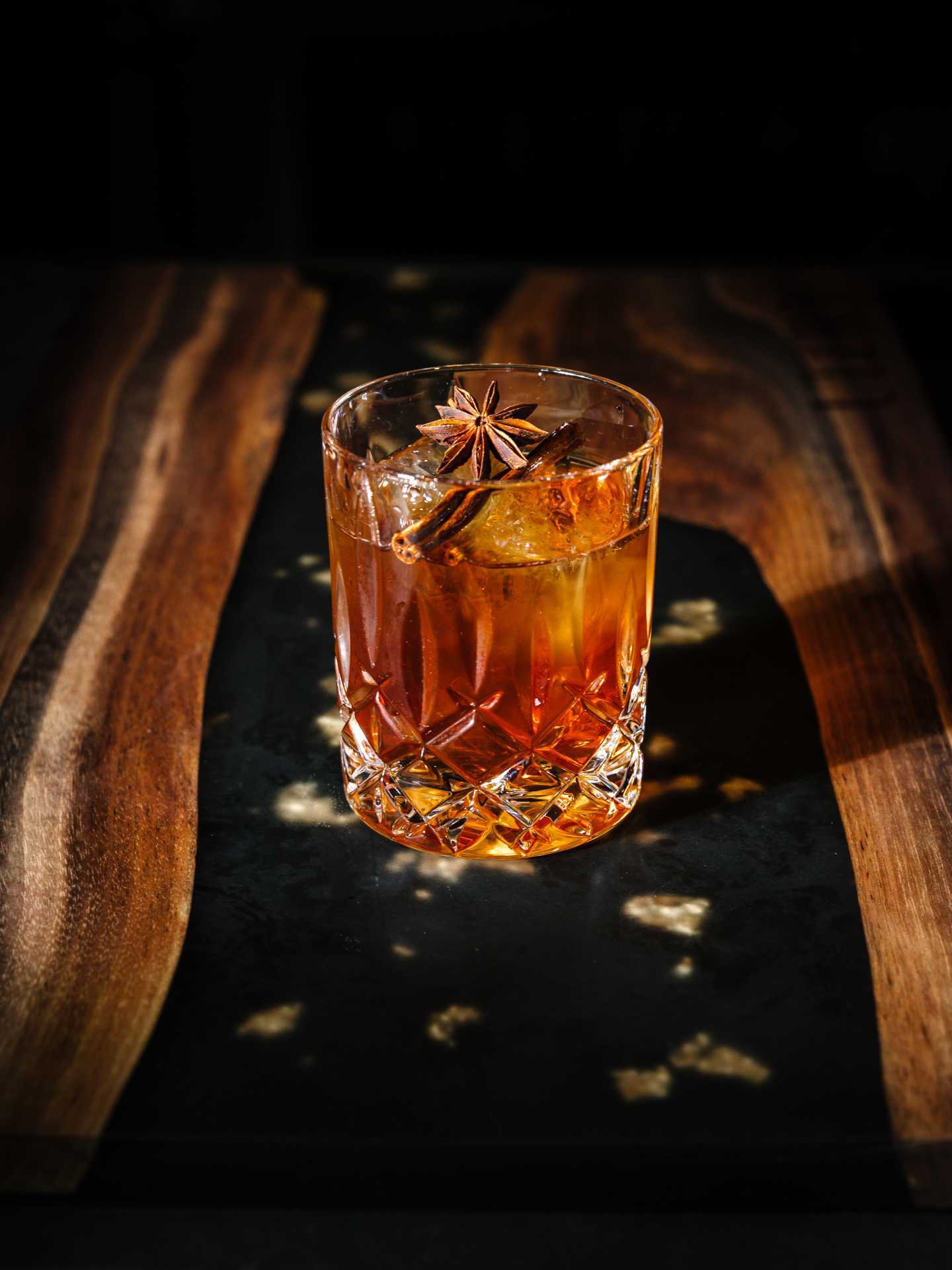 Kayaku Old Fashioned cocktail at Ultra Kayaku Old Fashioned cocktail at Ultra