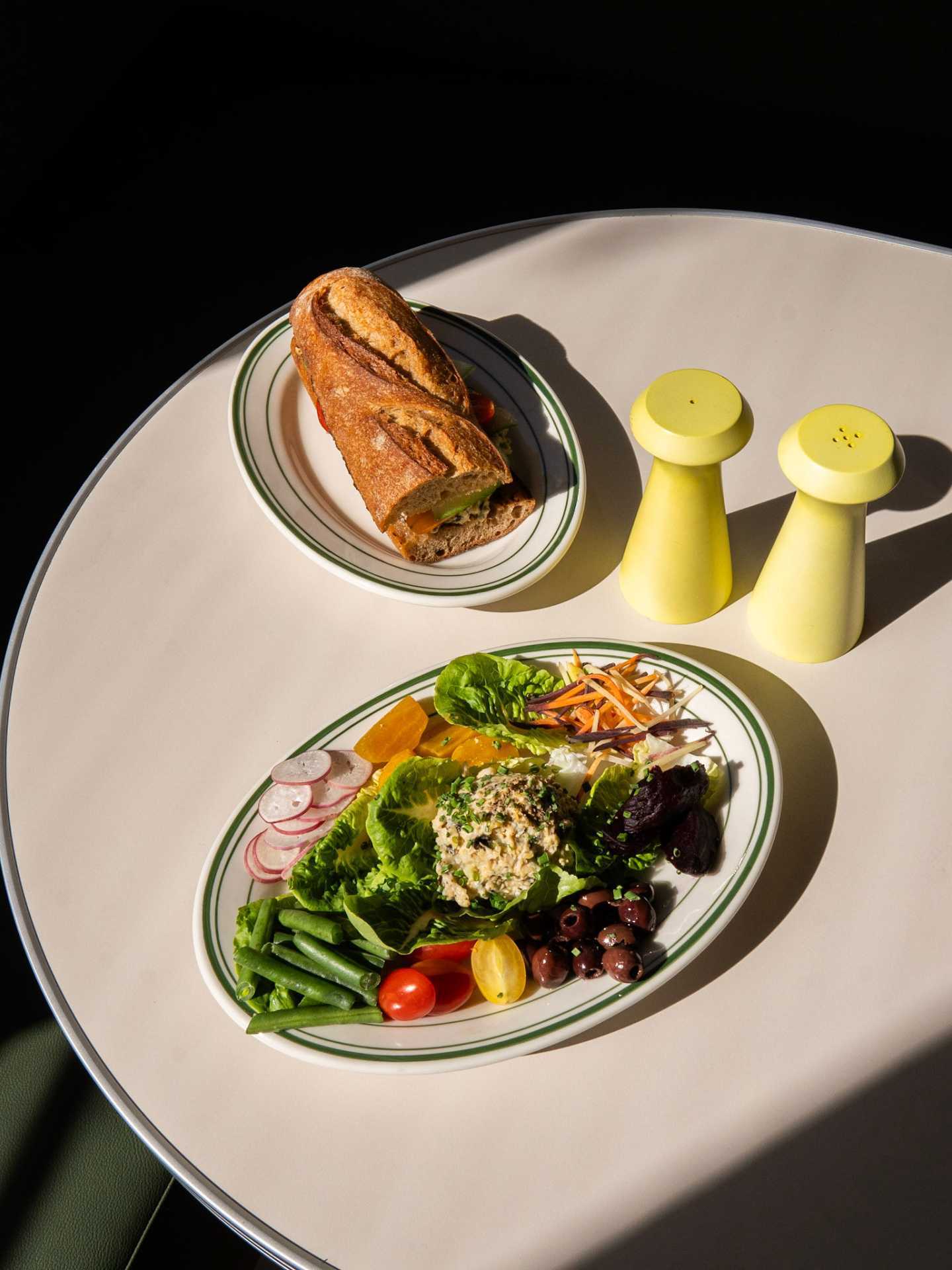 Best new restaurants Toronto | Insalata Nizzarda and a sandwich at Stefano's Diner in Toronto