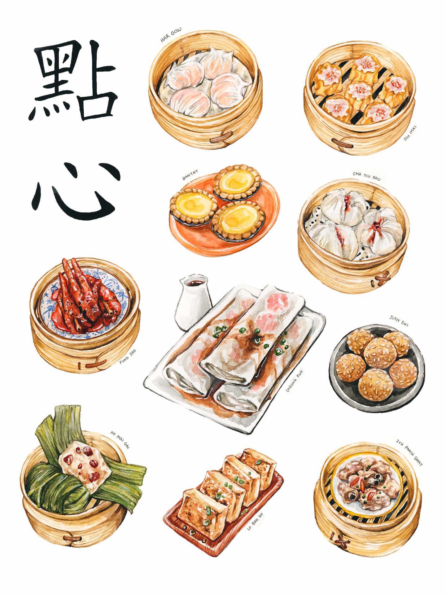 Toronto artists' food illustrations | Dimsum by Tanya Mu