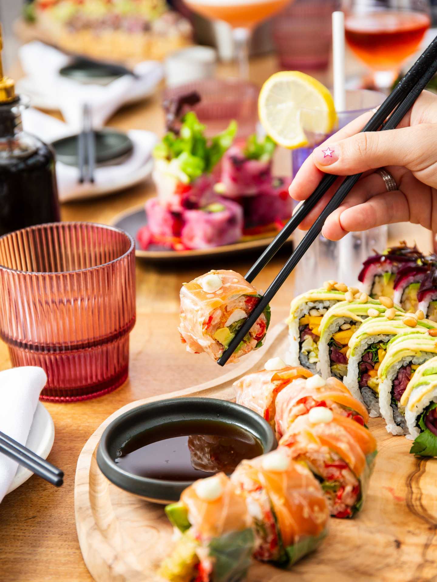 Best vegan restaurants | A colourful roll at Sushi Momo in Toronto