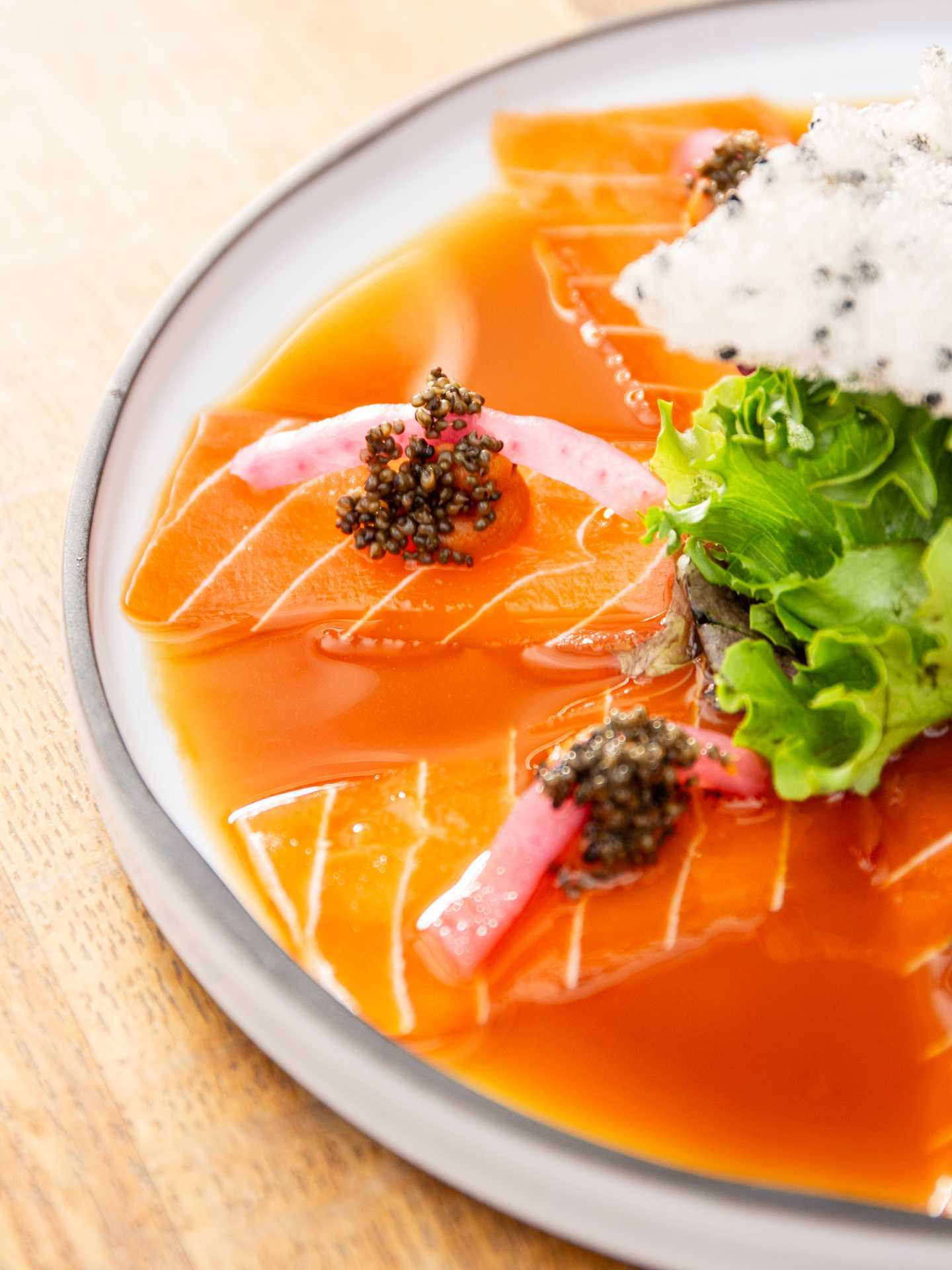 Best vegan restaurants Toronto | Vegan salmon at Sushi Momo