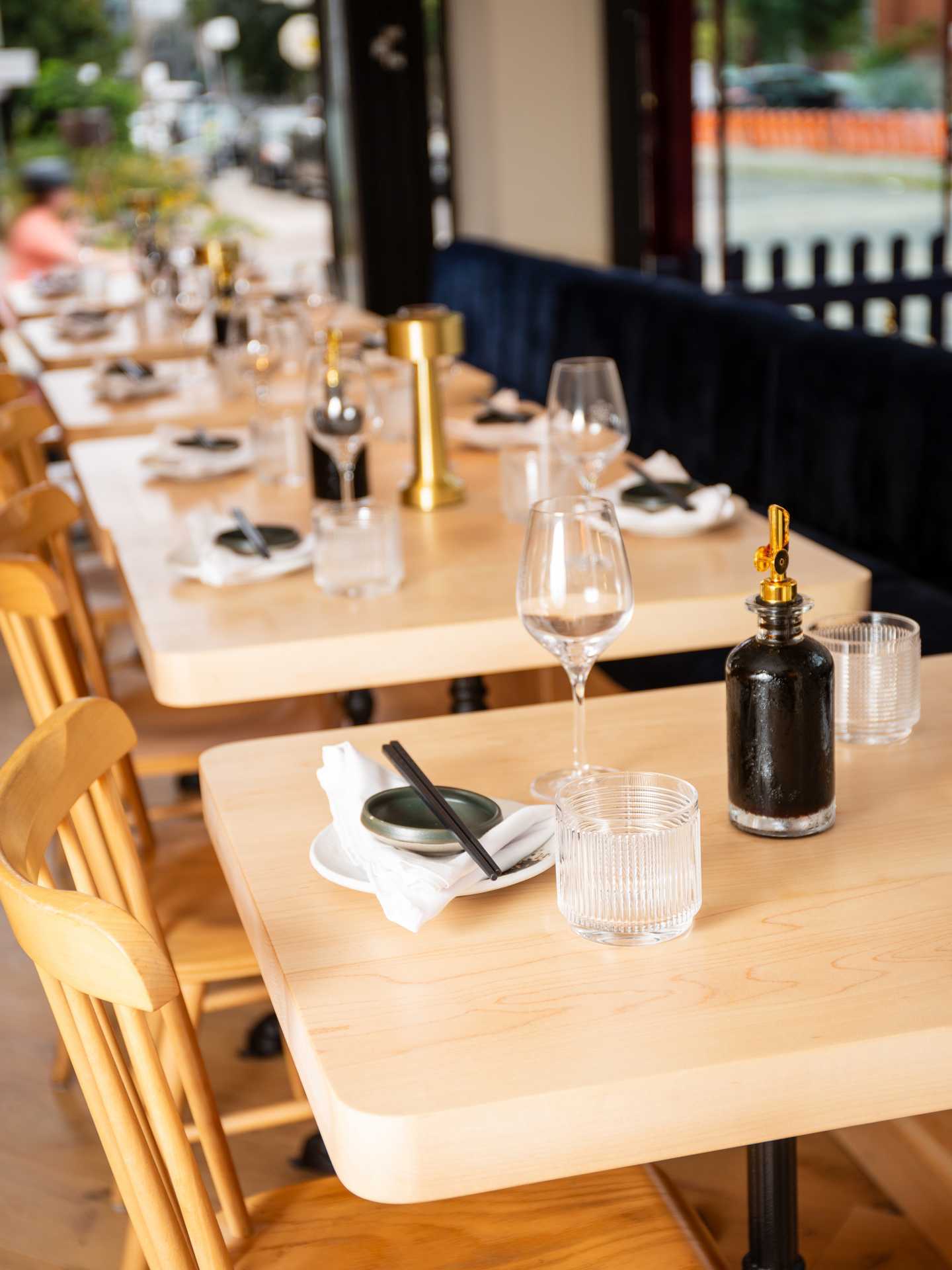 Best vegan restaurants | The dining tables at Sushi Momo Toronto