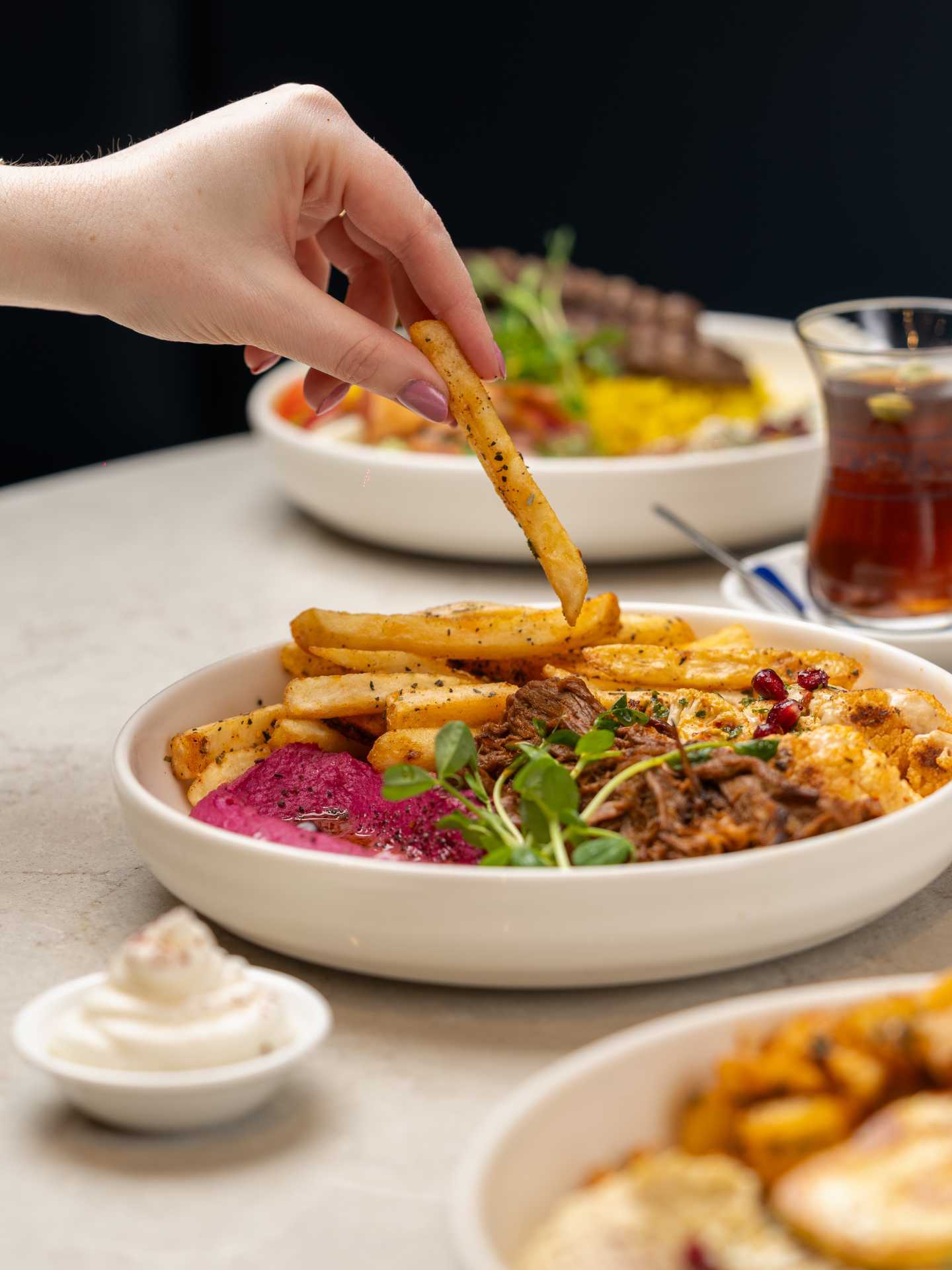New restaurants in Toronto | Brisket shawarma and fries at East Tea Can Express in The Well