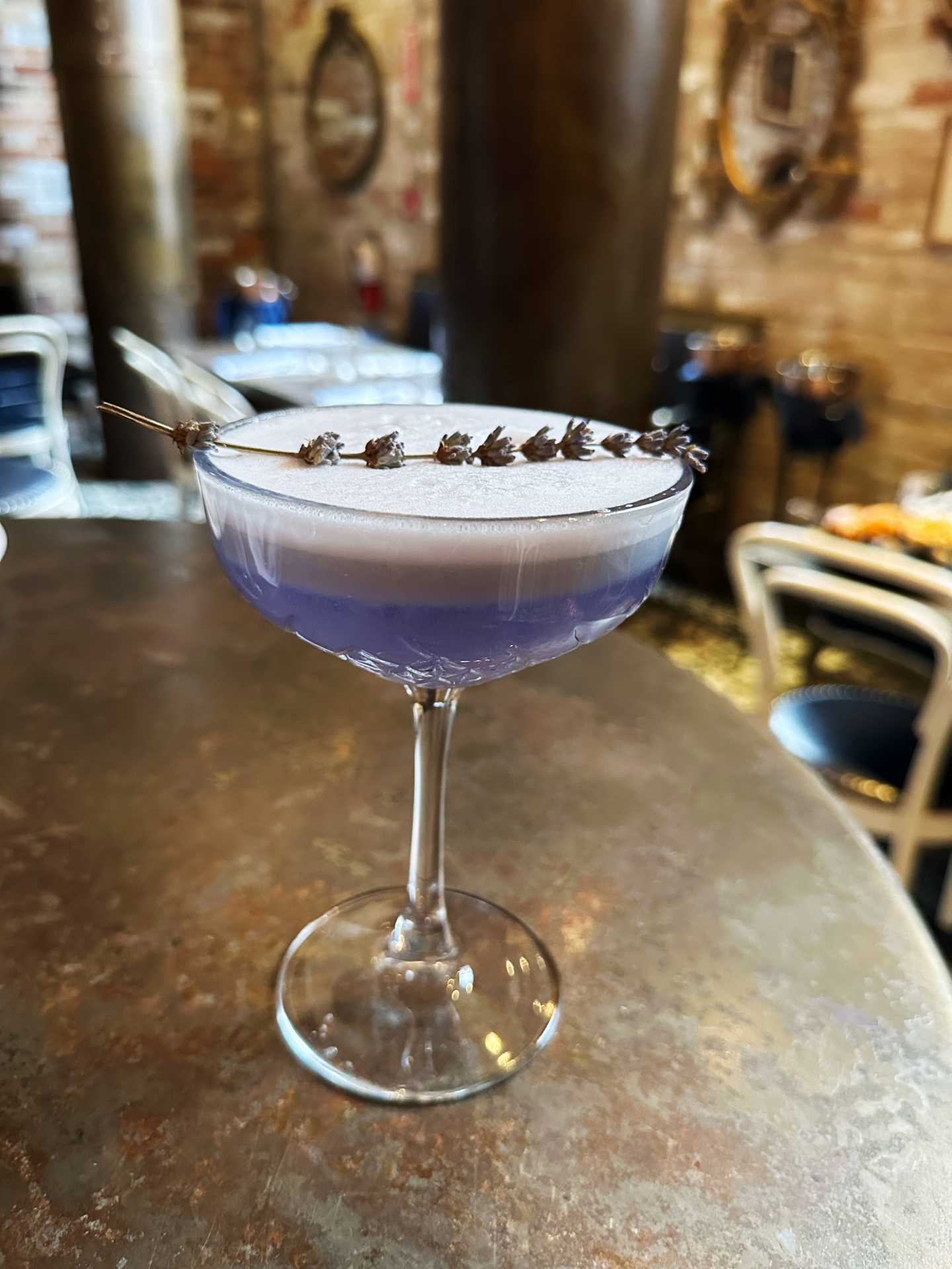 Nuage de Lavande cocktail at Cluny Bistro & Boulangerie