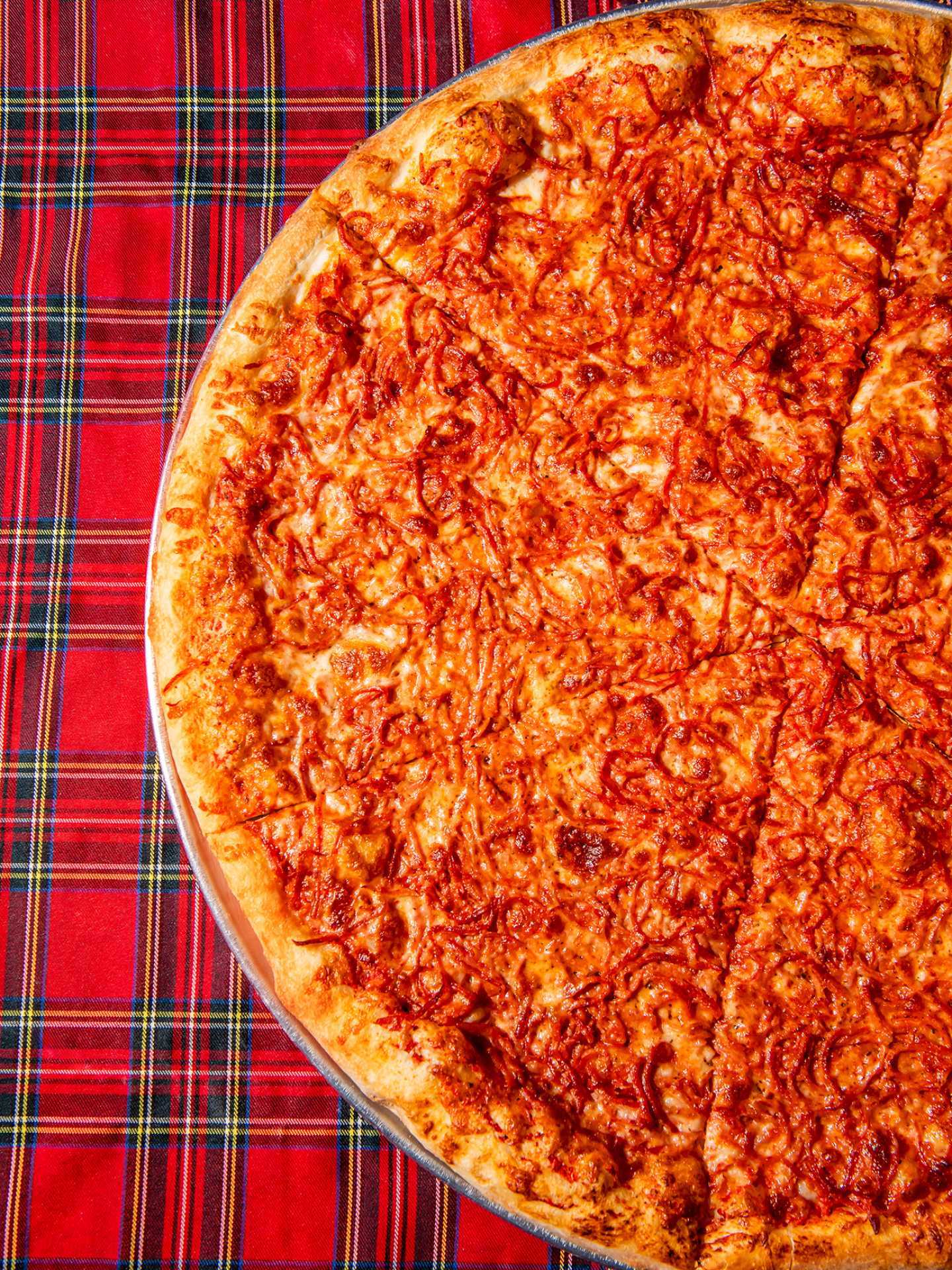 Toronto pizza | A shredded pepperoni pizza at Ambassador Pizza Co.