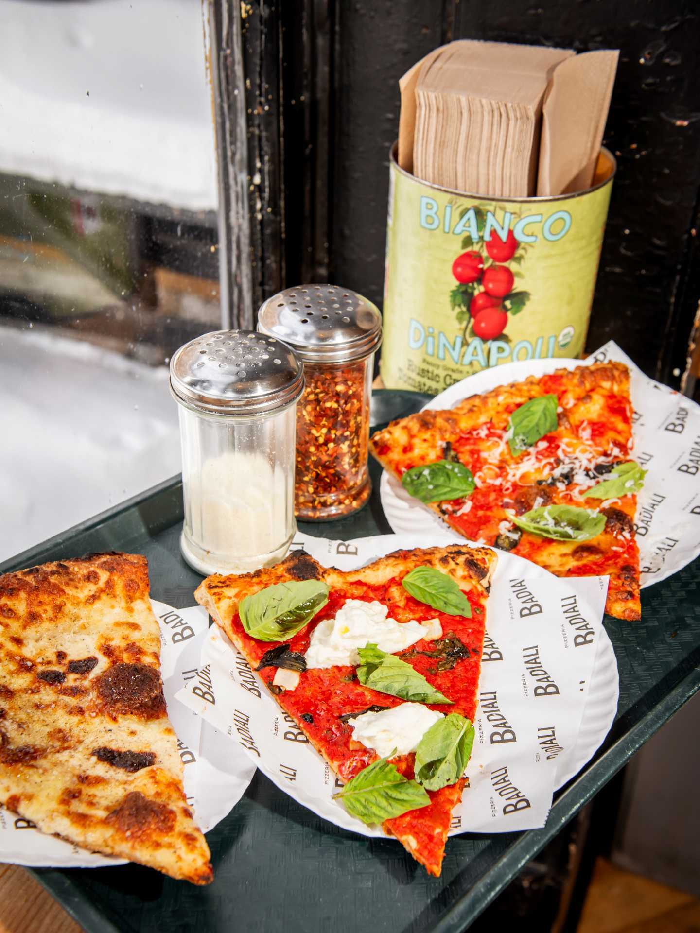 Toronto pizza | Different slices of pizza at Badiali Pizzeria