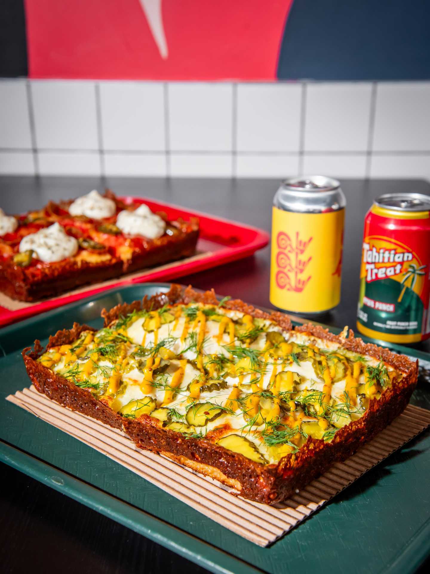 Toronto pizza | A dill pickle and a pepperoni pizza at Slowhand Sourdough Pizza