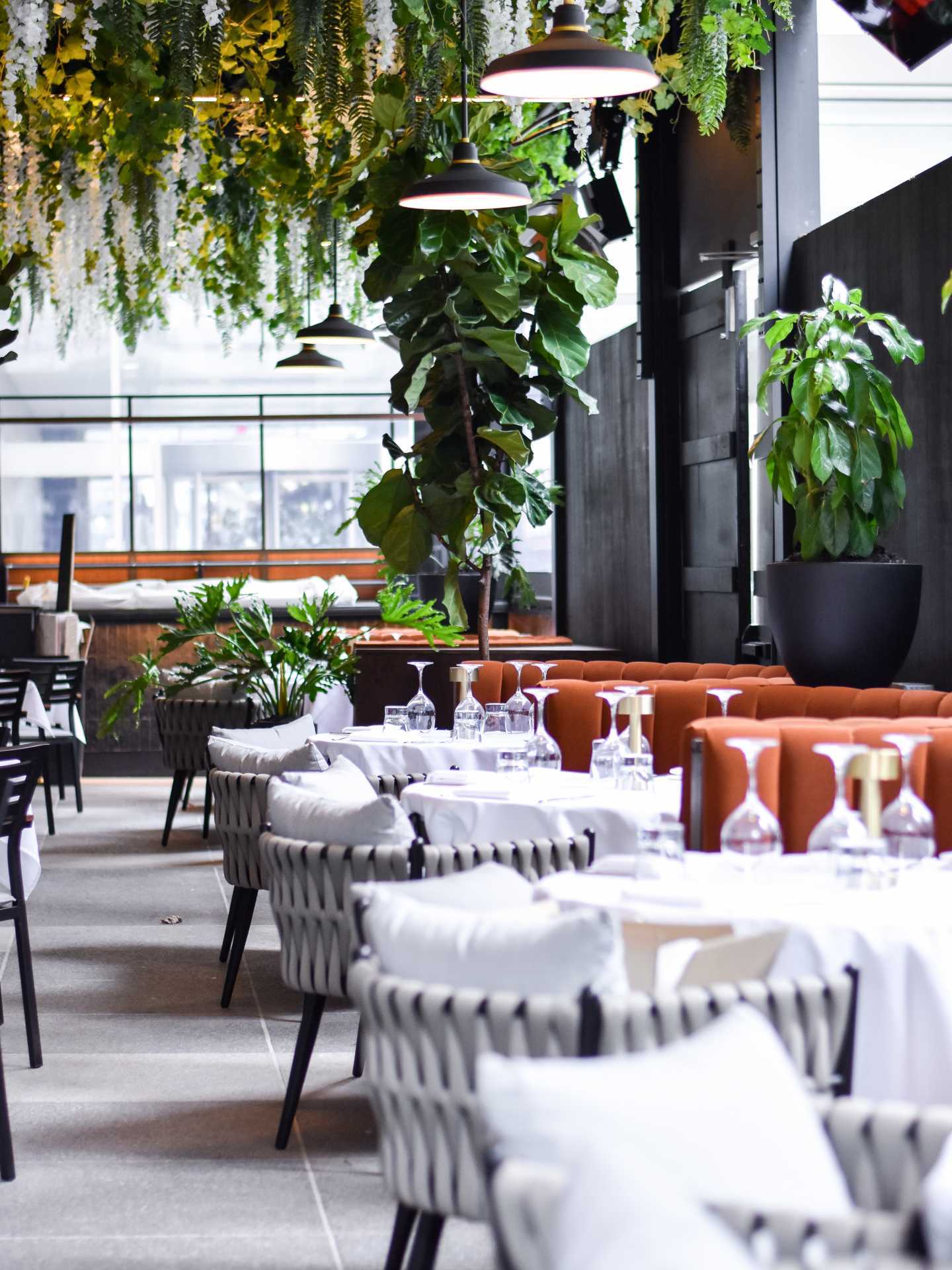 Best patios Toronto | The enclosed, heated patio at Black and Blue Toronto