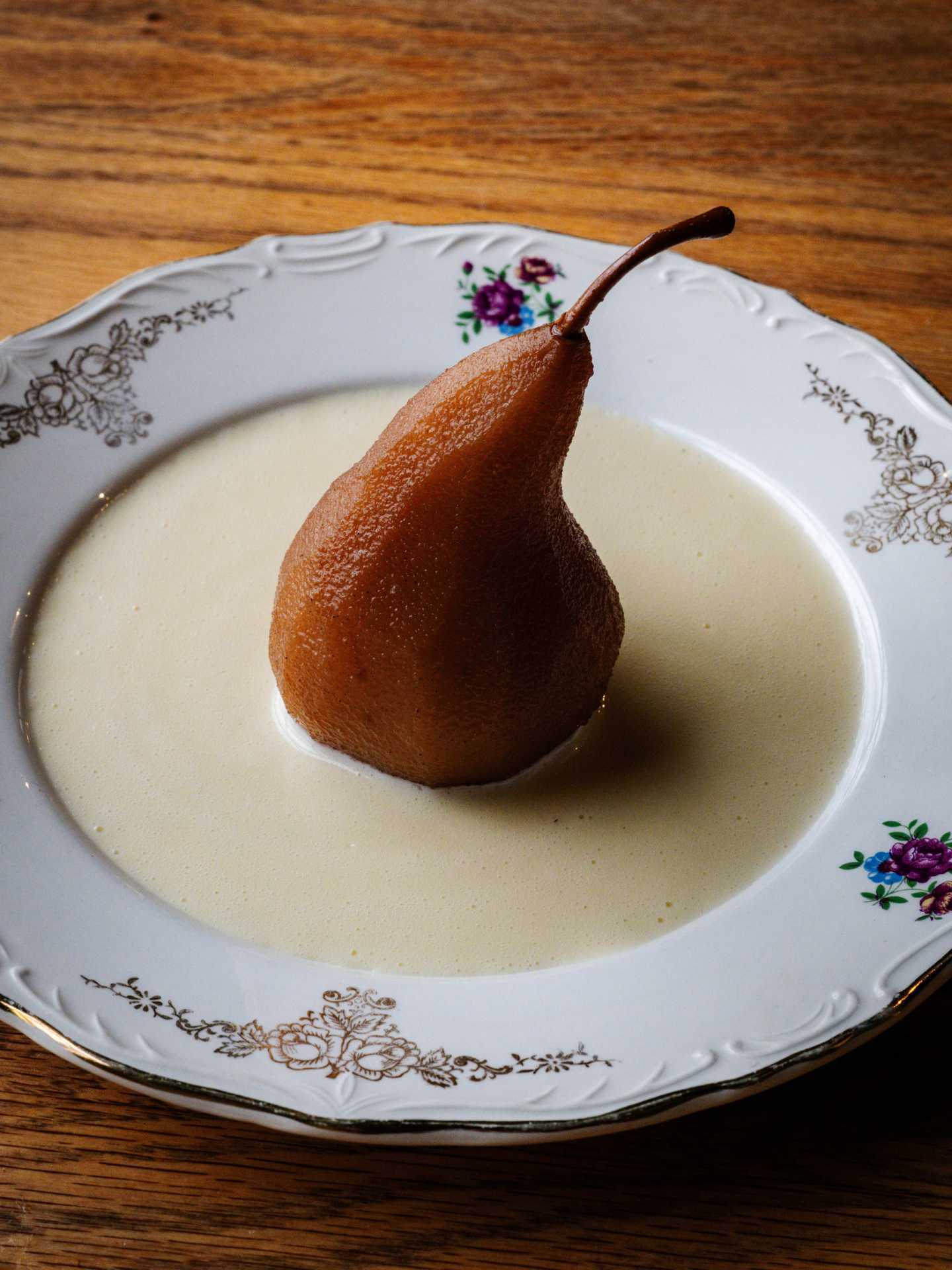 A pear dish at Fat Rabbit in St. Catharines, Ontario