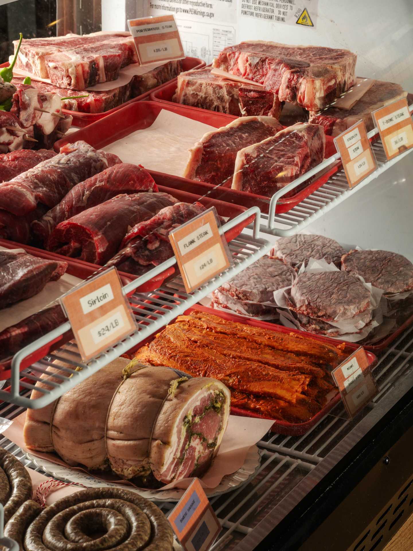 A display of meat at Fat Rabbit in St. Catharines, Ontario