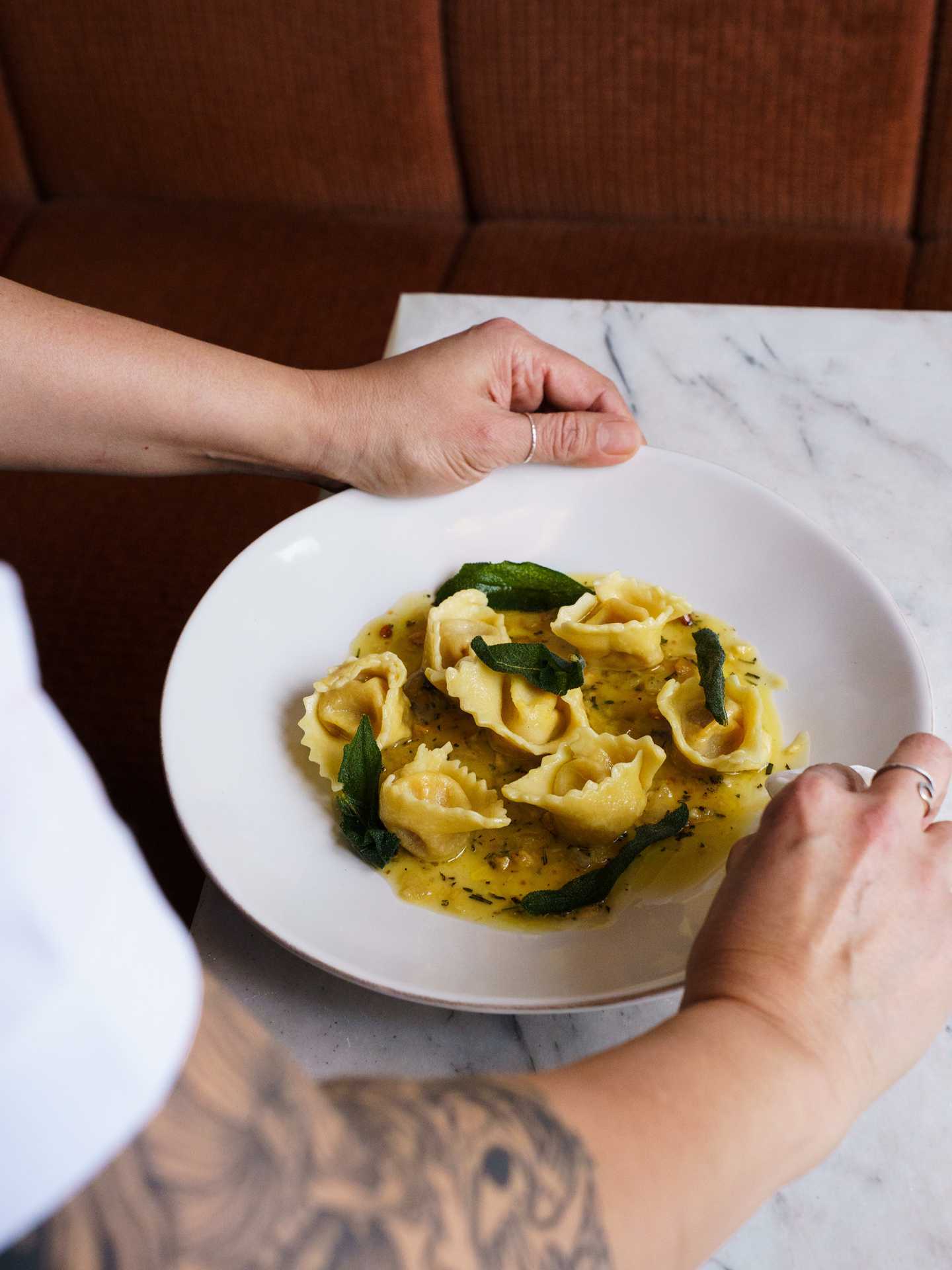 Queer-owned restaurants Toronto | Tortelli di zucca at Gia Restaurant