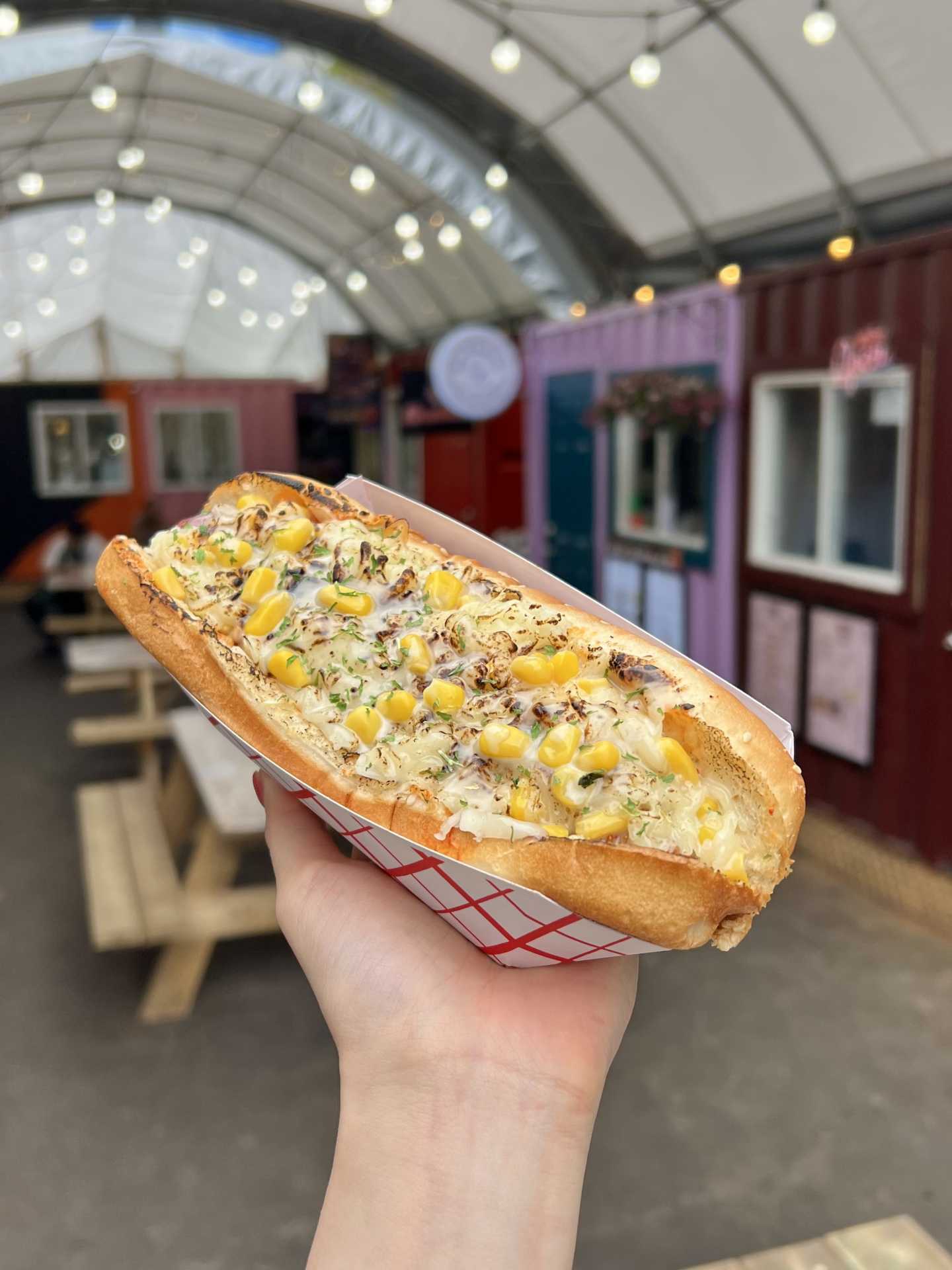 New restaurants Toronto | Corn cheese hotdog at Chungneon