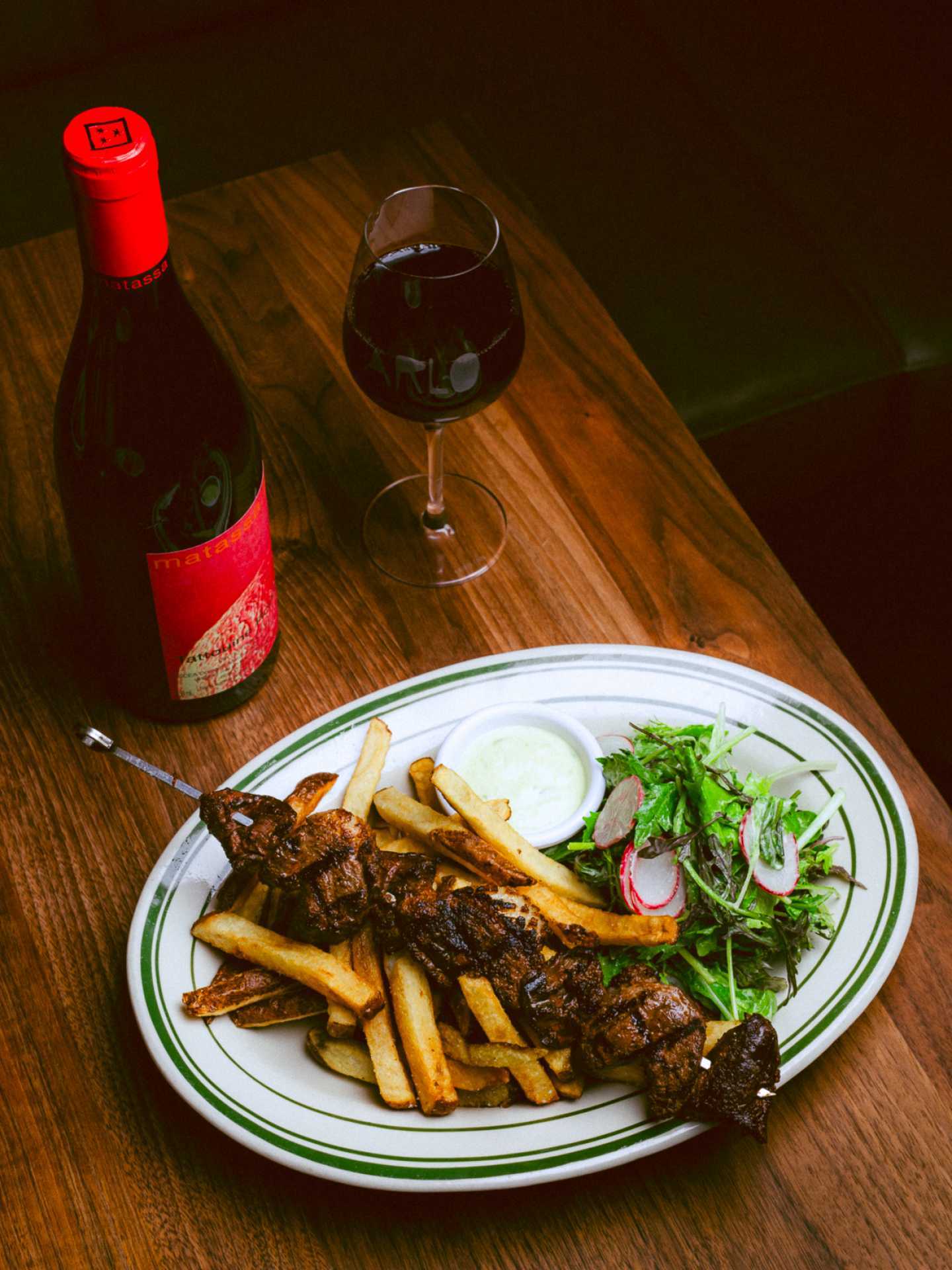 Duck frites at Arlo Wine & Restaurant