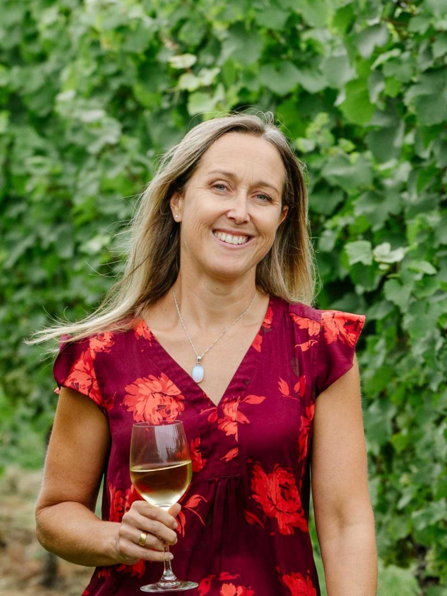 Sparkline wine | Emma Garner, head winemaker at Trius Winery, poses in the vineyards