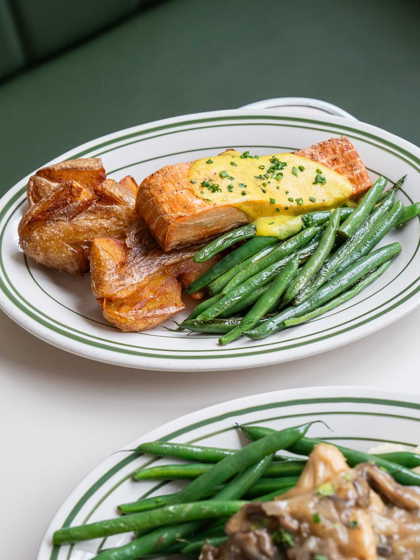 Vegan salmon at Stefano's Diner