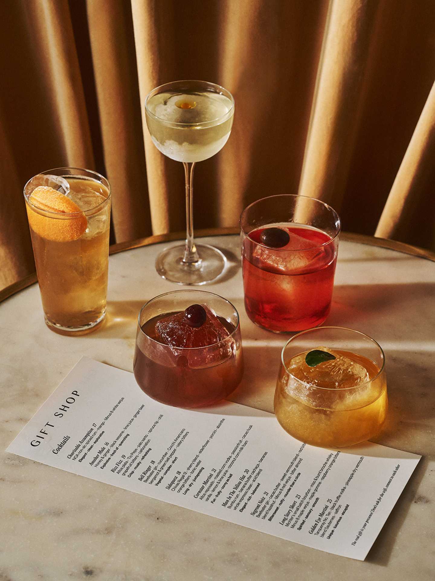 The best bars in Toronto | Assorted cocktails at Gift Shop on Ossington