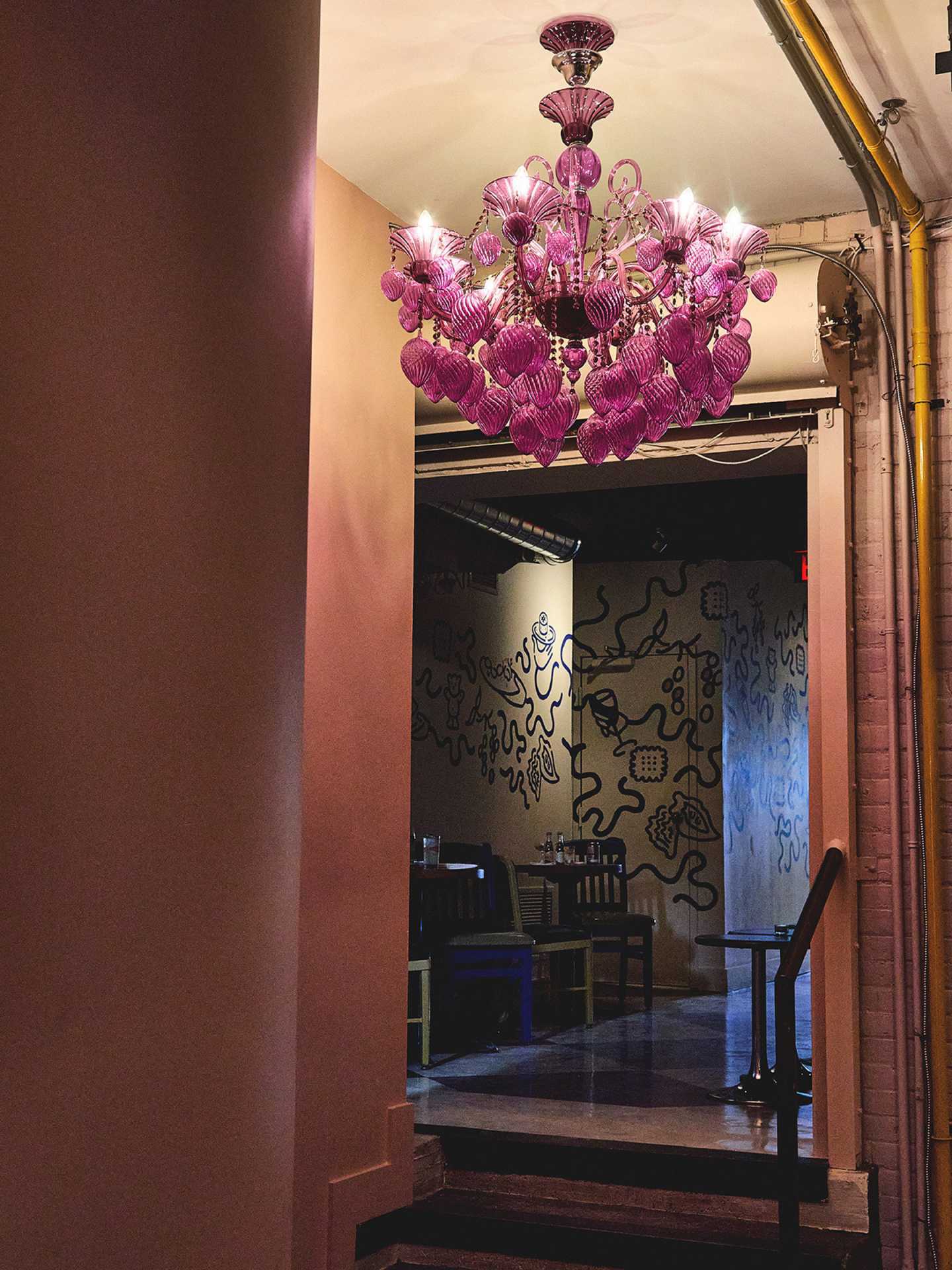 Best restaurants in Toronto | The interior design at Leslieville's Ricky + Olivia mixes bold colour with fun murals