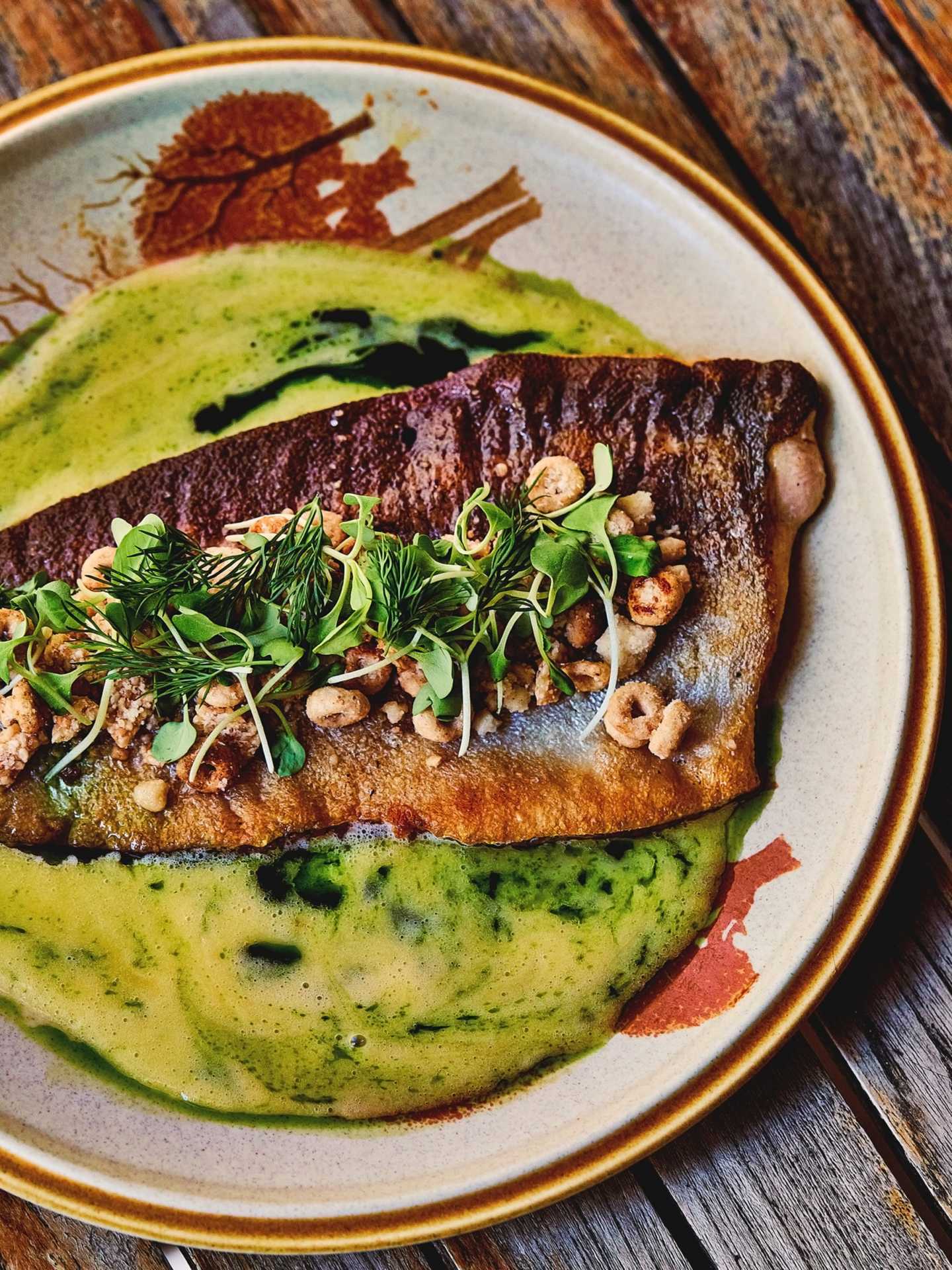 Best restaurants in Toronto | Springhills Trout uses a cheerio and sesame garnish instead of almonds