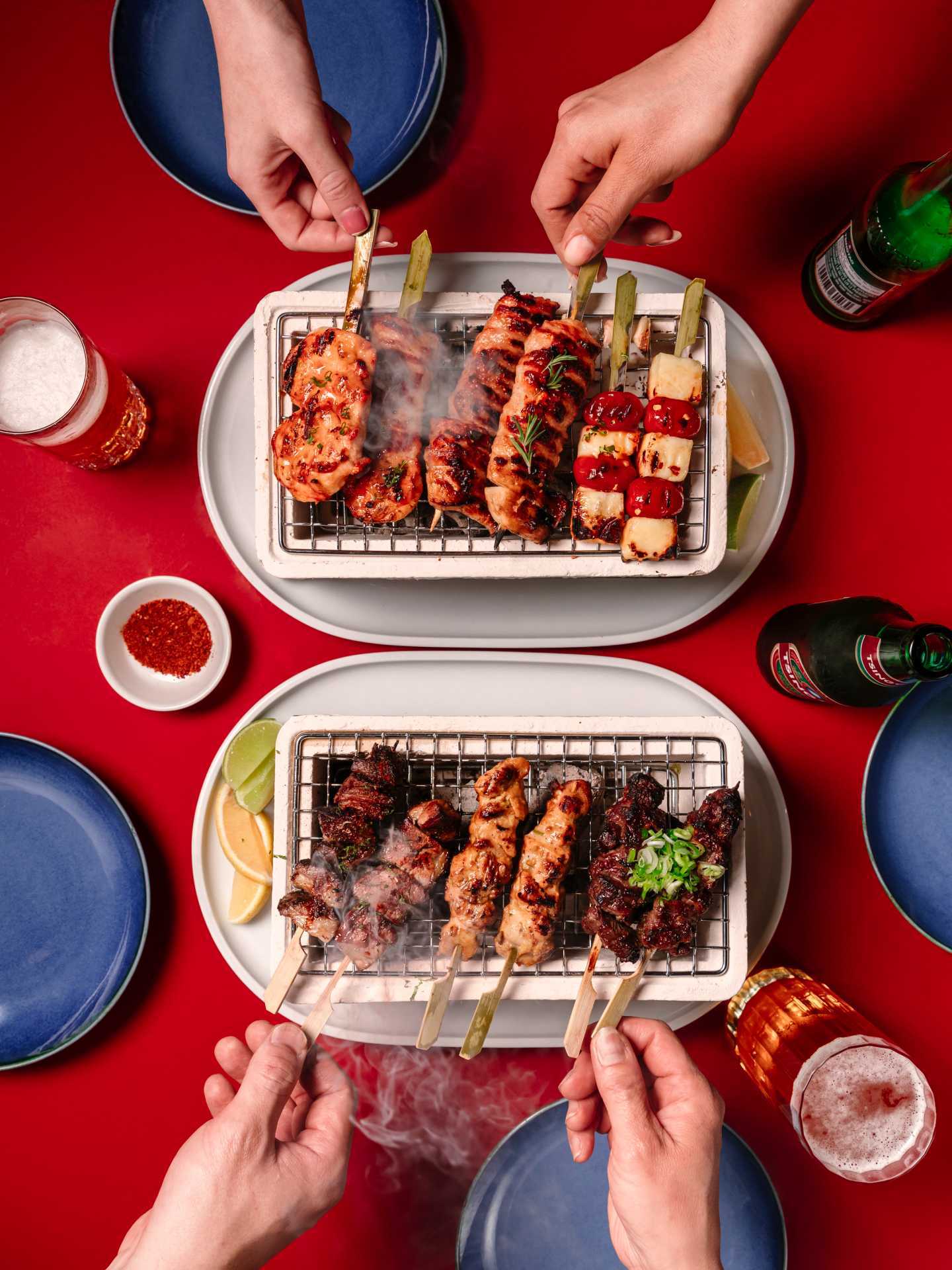 Grilled skewers at Honey Chinese
