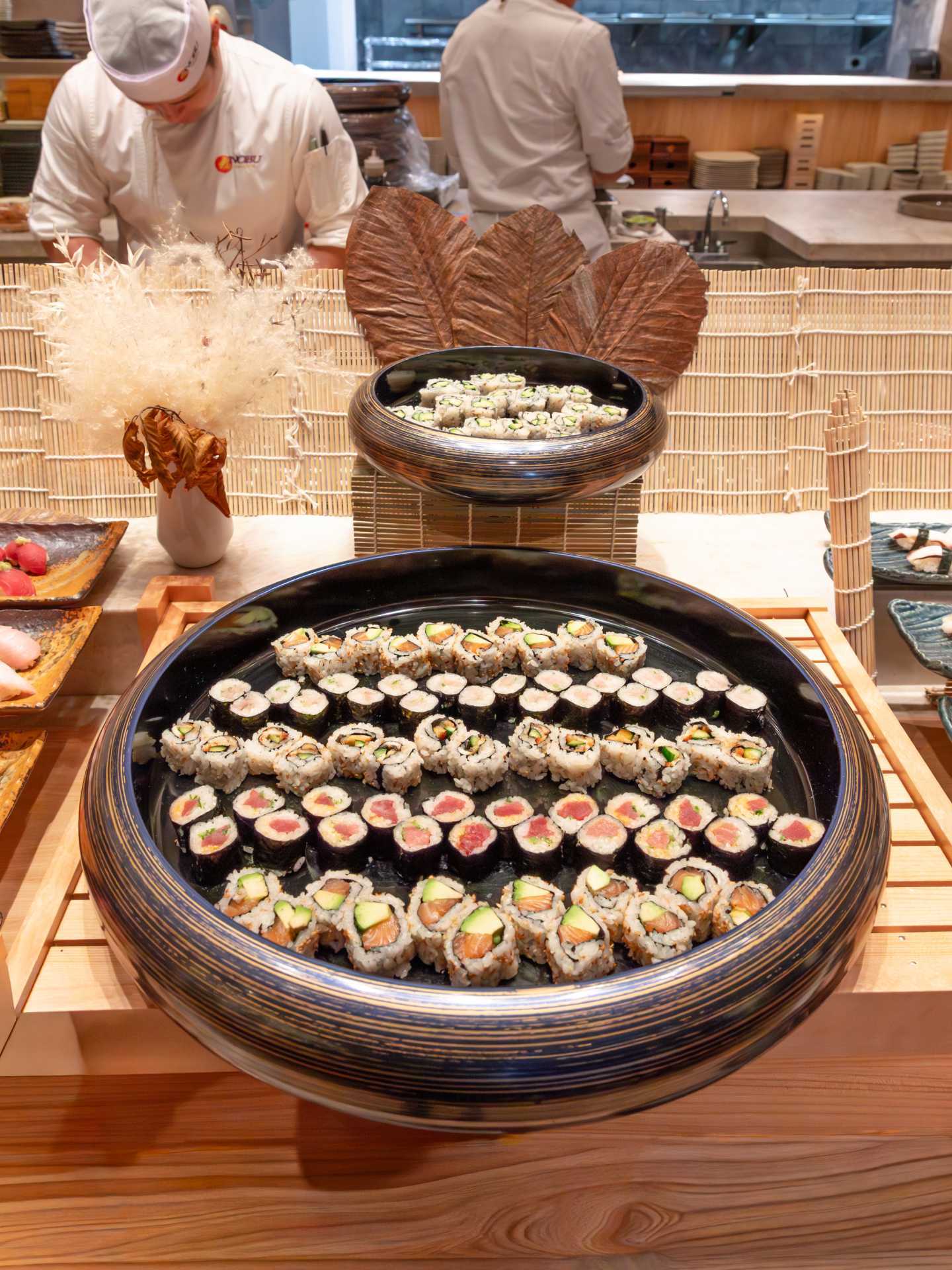 Maki rolls at Nobu's brunch buffet