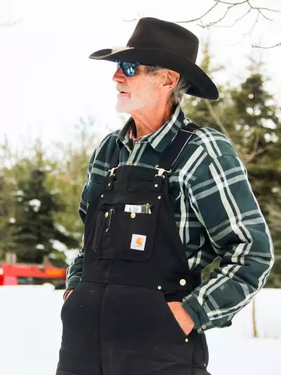 Rural Route Tour Co. maple syrup farm tour | Farmer Fred wearing his cowboy hat and glasses