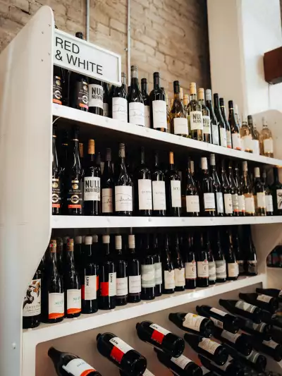 Non-alcoholic drinks | Non-alcoholic wine bottles at Sobr Market in Toronto